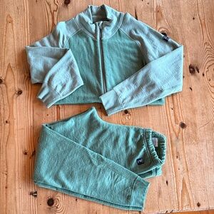 Polarn O. Pyret  merino wool terry zip up sweater and matching pants